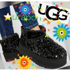 【希少限定モデル完売品】UGG ウルトラ ミニ　チャンキー シークイン　スパンコールの画像