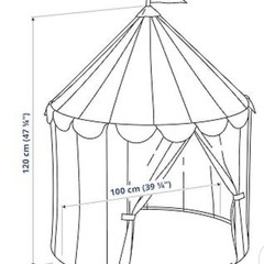 ★IKEA製赤白テント型プレイハウス★程度良好！の画像