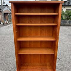 LEGNATEC ブックボード リーヴス 天然木 家具 本棚 高級家具 ブラックチェリー W850×D450×H1800 引出し収納付き Y2308の画像