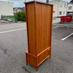 LEGNATEC ブックボード リーヴス 天然木 家具 本棚 高級家具 ブラックチェリー W850×D450×H1800 引出し収納付き Y2308の画像