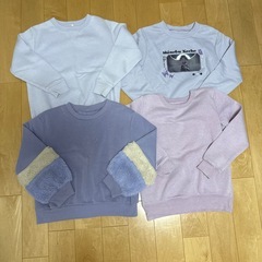 女の子　130cm トレーナー　長袖Tシャツの画像