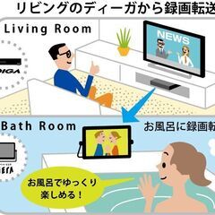 DIGA + VIERA（TVとブルーレイレコーダー パナソニック）Panasonicディーガ・ビエラリンク・お部屋ジャンプリンクDLNA　外出先でも普通のスマホで自由に視聴の画像