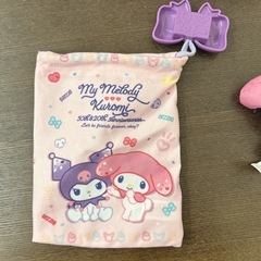 サンリオ　マイメロディのマスコット　マイメロとクロミの巾着　ハッピーセットの画像