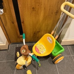 ★★繋ぎで乗って下さい/プーさんの三輪車/引き取りの方には無償提供★★の画像