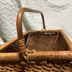 ラタン製　ランドリーラックの画像