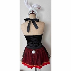 ホルダーネック　バニーガール　赤白黒　しっぽうさ耳付きの画像