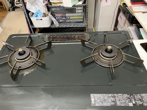 O 2510-279 リンナイ ガステーブル 都市ガス RTE597BKL 通電確認済み 2021年製 キズ 汚れあり