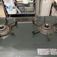 O 2510-279 リンナイ ガステーブル 都市ガス RTE597BKL 通電確認済み 2021年製 キズ 汚れありの画像