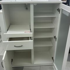 ★リユースのサカイ千葉中央店★ NITORI レンジ台 ホワイト H115×D40×W80 クリーニング済み TC4925の画像