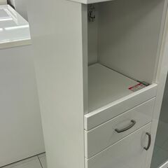 ★リユースのサカイ千葉中央店★ NITORI レンジ台 ホワイト H115×D40×W80 クリーニング済み TC4925の画像