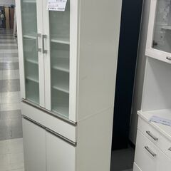 ★リユースのサカイ千葉中央店★  食器棚 ホワイト H178×D40×W60 クリーニング済み TC4926の画像