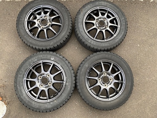 GIZ 155/65R13 13インチ スタッドレスタイヤ＆ホイールセット 4本