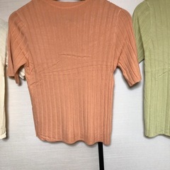 3枚セットリブ編み Tシャツ 半袖の画像