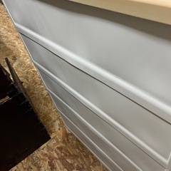ジャングルジャングル貝塚店 ウッドトッププラチェスト プラチェスト 木目 5段 白 チェスト 貝塚市 リユース 中古 衣類収納 タンスの画像