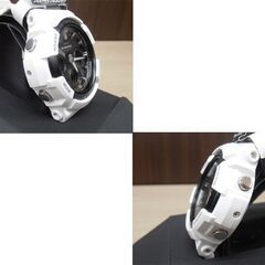 美品 カシオ G-SHOCK GAW-100B-7AJF ソーラー電波 ワールドタイム LED ホワイト×ブラック アナログデジタル CASIO Gショック 苫小牧西店の画像
