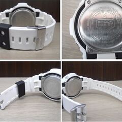 美品 カシオ G-SHOCK GAW-100B-7AJF ソーラー電波 ワールドタイム LED ホワイト×ブラック アナログデジタル CASIO Gショック 苫小牧西店の画像