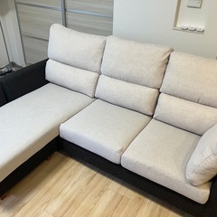 【クリーニング済＊美品】4wayソファ カウチ オットマン  の画像