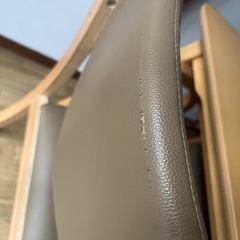 天然木製 弘益製 ダイニングテーブルセット（テーブル＋椅子2脚）の画像