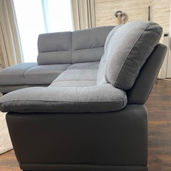 【ニトリ】　布張りカウチソファの画像