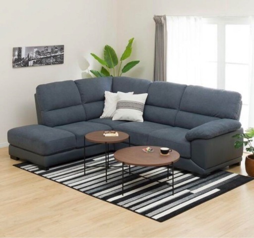 【ニトリ】　布張りカウチソファ