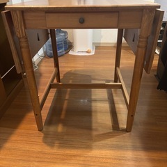 【お話中】大きくなるダイニングテーブルチェア3脚セットの画像