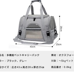 ペットキャリー 黒の画像