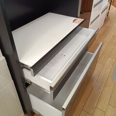 ★ジモティ割あり★ 古賀家具 レンジボード ブラウン H100×D45×W120 クリーニング済み TK6832の画像