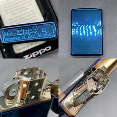 未使用保管品　Zippo（ジッポー）ライター　ジッポー　オイルライター　ブルー青系　着火未確認の画像