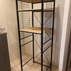 ★引取り者様決定済み★【10/19取りに来てくれる方】ラック、棚、冷蔵庫上収納、電子レンジラックの画像