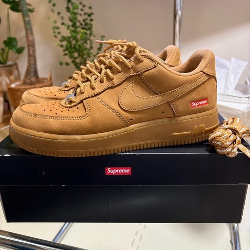 【美品】supreme nike air force 1 low wheat エアフォースワン