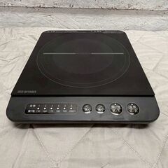アイリスオーヤマ IHコンロ IHK-T37-B 動作確認済 2022年製 美品 1400W 取扱説明書付き 150-200℃まで 卓上コンロ Y2311の画像