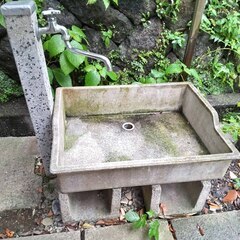 逗子 無料あげます 立水栓の水受け 庭 ガーデニング 水受け ガーデンパン 水鉢 水まわり 庭 ガーデン 洗い場 ペット パン境界 路 庭園 装飾品 花瓶 文鎮 置物 ストーンプレート 台座 粘板岩 板状 加工 スクエア 門扉 フェンス エクステリア 天板 舗装材 壁 石肌　生け花 玄関 床材 外壁 内壁 舗装 建築材料 床 水回りの画像