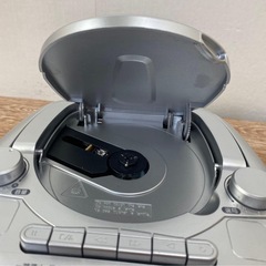 YAMADASELEC CDラジオカセットレコーダー シルバーの画像