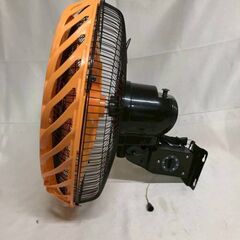 【北見市発】アイリスオーヤマ IRISOHYAMA 工業扇風機 壁掛け型 KF-431W 2021年製 オレンジ (D6630ashtYM)の画像
