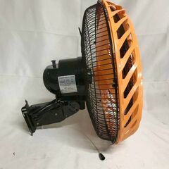 【北見市発】アイリスオーヤマ IRISOHYAMA 工業扇風機 壁掛け型 KF-431W 2021年製 オレンジ (D6630ashtYM)の画像