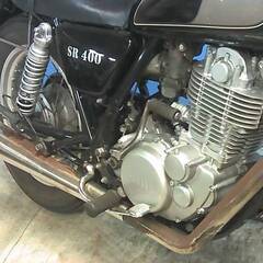 YAMAHA SR400-2 黒/グレー 車検残R9/7 エンジン始動動画 名変で乗れます 半額配送キャンペーン 現状渡し諸経費￥0- P-Yardの画像