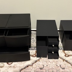 収納ボックス　黒　3点の画像