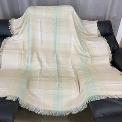 ベビーアルパカ大判ストール　ピンクグリーンの画像