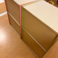 売り切れ　カラーボックス2段(二つセット)　の画像