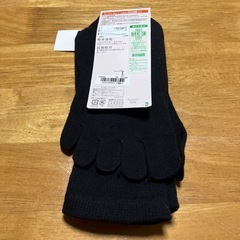 福助5本指ソックス黒の画像