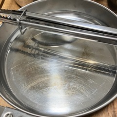 一度使用  キャプテンスタッグ CAPTAIN STAG ステンレス クッカー セットの画像