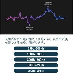 虫よけ器　超音波式　充電式　薬剤不使用　虫除け 虫よけ 蚊よけ 蚊除け 室内屋内の画像