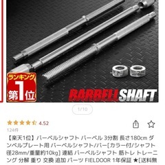 ベンチプレスバーベル＋20kg×2プレートセットの画像