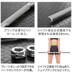 ベンチプレスバーベル＋20kg×2プレートセットの画像