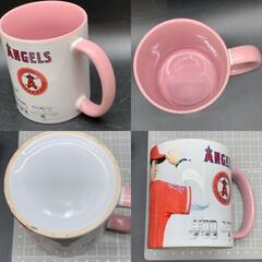 P464　大谷翔平 マグカップ コーヒーカップピンク ロサンゼルス・エンゼルス・オブ　 保温 おしゃれ ミルクコップ 陶器 コップの画像