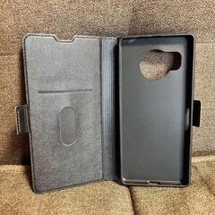 大特価！AQUOS R8 ケース 手帳型 耐衝撃 カード入れ　ブラックの画像