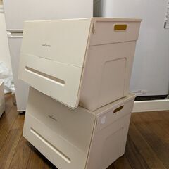 プラスチック収納ケース2個セットの画像