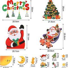 クリスマス ステッカー 飾りXmas 245pcs 24×34.5CM 6セットの画像