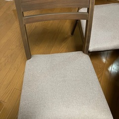 ニトリ　ダイニングテーブル4点セット(DT Nコネクト150MBR+DCコネクト 布座MBR/BE+ベンチ)の画像