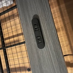 ベッドフレーム　ダブル　
黒、グレーの画像